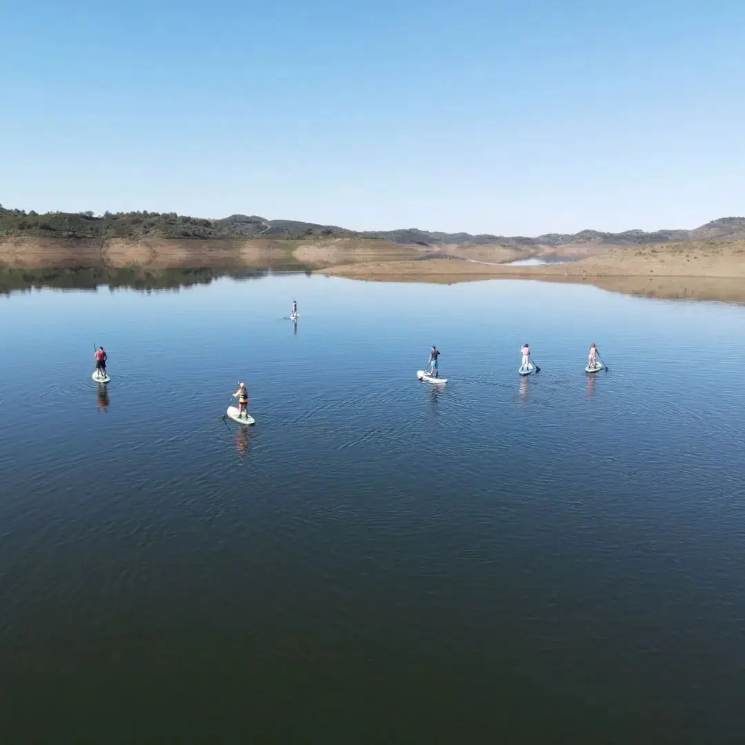 Paddleboard group on the Dragon River, Odeleite
