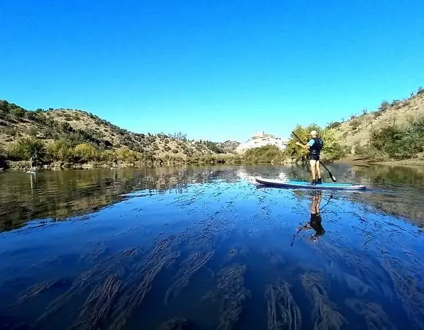 Paddleboarding on the Guadiana in Mértola